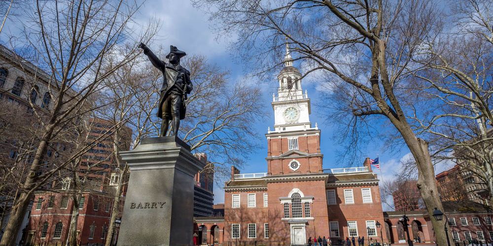 【世界遺産】フィラデルフィアの独立記念館は、アメリカ合衆国発祥の地