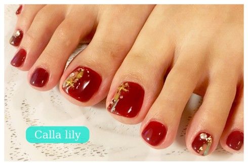 人気no 1 赤色フットネイルのおすすめデザイン トラブルブック