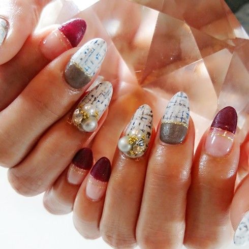 見たら真似したくなるツイードネイルのおすすめデザイン おすすめ旅行を探すならトラベルブック女子旅