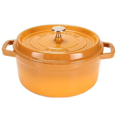 【STAUB】 ストウブ ピコ・ココット オーバル(楕円)26cm マスタード STAUB】 ストウブ ピコ・ココット オーバル(楕円)26cm