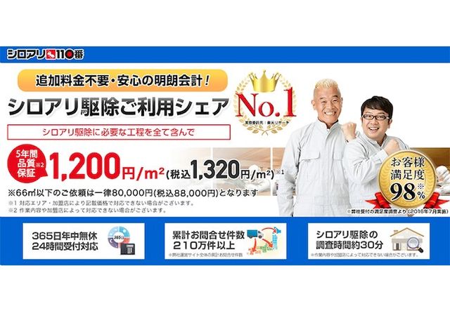 シロアリ駆除におすすめな業者の人気ランキング シロアリ駆除におすすめな業者の人気ランキング