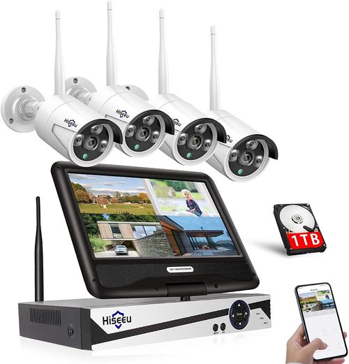 防犯カメラ ワイヤレス 2TB HDD内蔵 2TB HDD内蔵 ダブルアンテナ 信号強化55％】防犯カメラ 屋外 家庭用