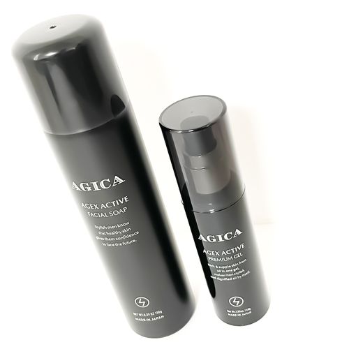 メンズスキンケアAGICA(アジカ)の口コミ!ニキビへの効果は?実際に (新品未使用) AGEX アジカ AGICA ACTIVE 2本 GEL PREMIUM 美容液