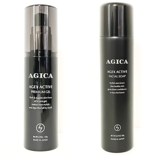メンズスキンケアAGICA(アジカ)の口コミ!ニキビへの効果は?実際に (新品未使用) AGEX アジカ AGICA ACTIVE 2本 GEL PREMIUM 美容液