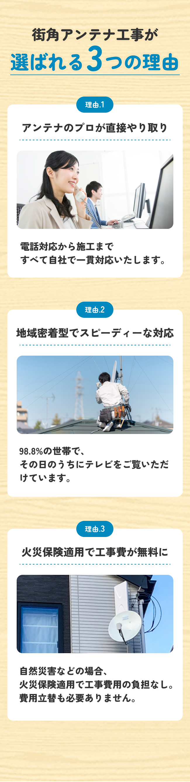 街角アンテナ工事の画像