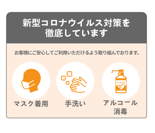 新型コロナウイルス対策を周知しています