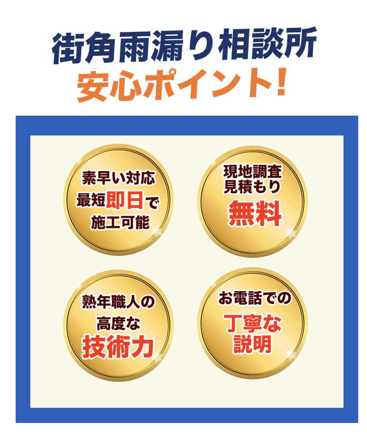 街角雨漏り相談所安心ポイント