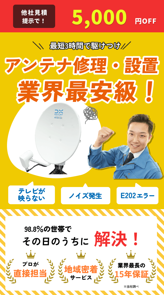 街角アンテナ工事　ボタン